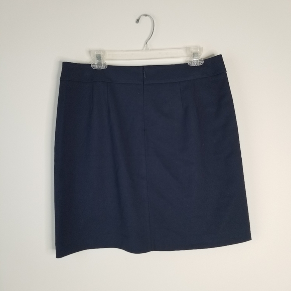 NWOT Loft Navy Sailor Button Pencil Skirt Size 14 Petite - Picture 5 of 10